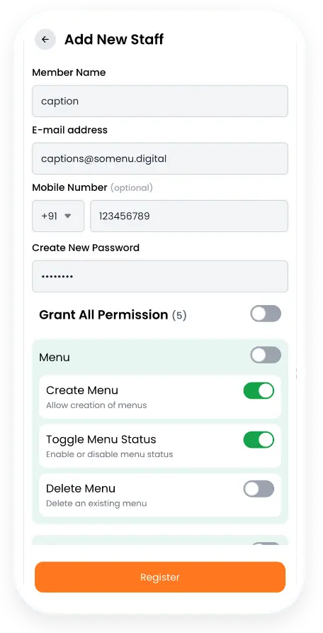 staff management and permissions