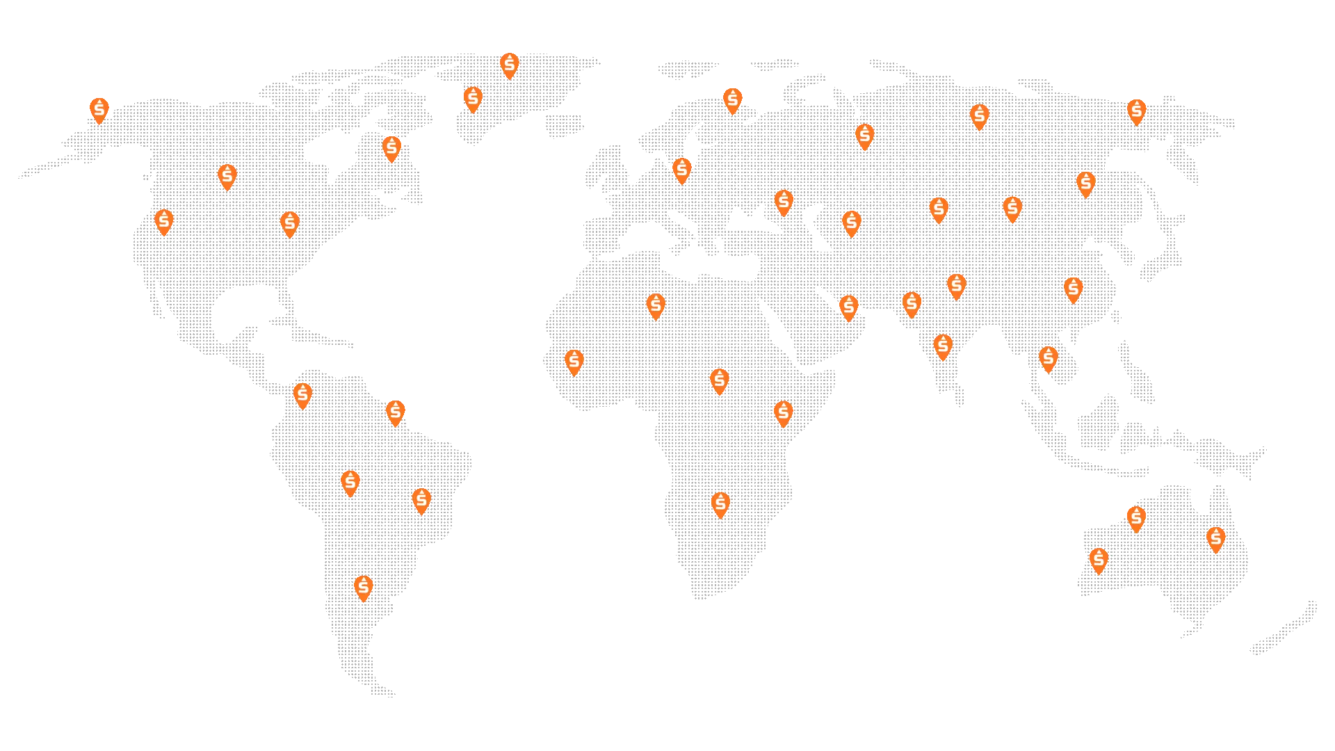 Global map showing SOMENU POS usage
