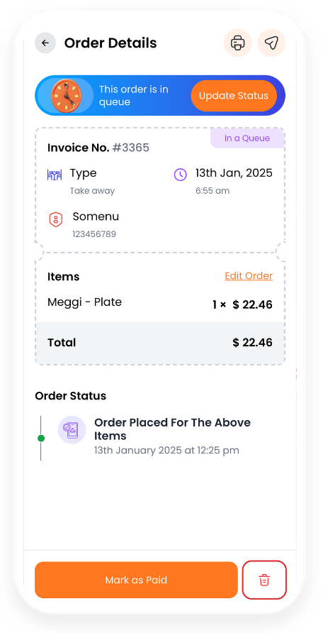 Order Details Management