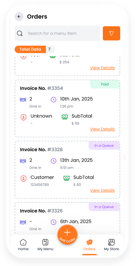 Efficient Order Management System for Restaurants