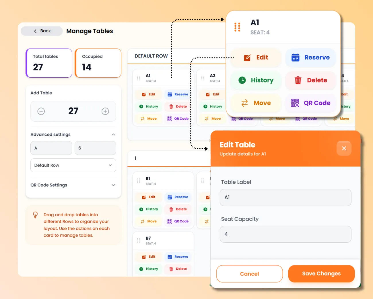 Flexible Table Layout & Management