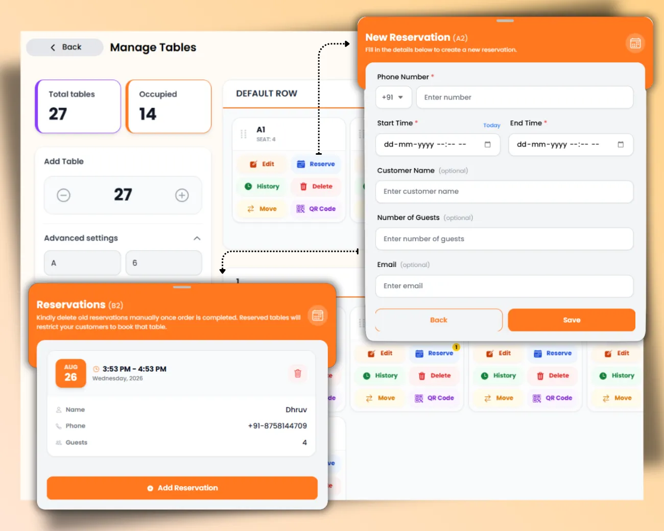 Table Reservations & Booking Management